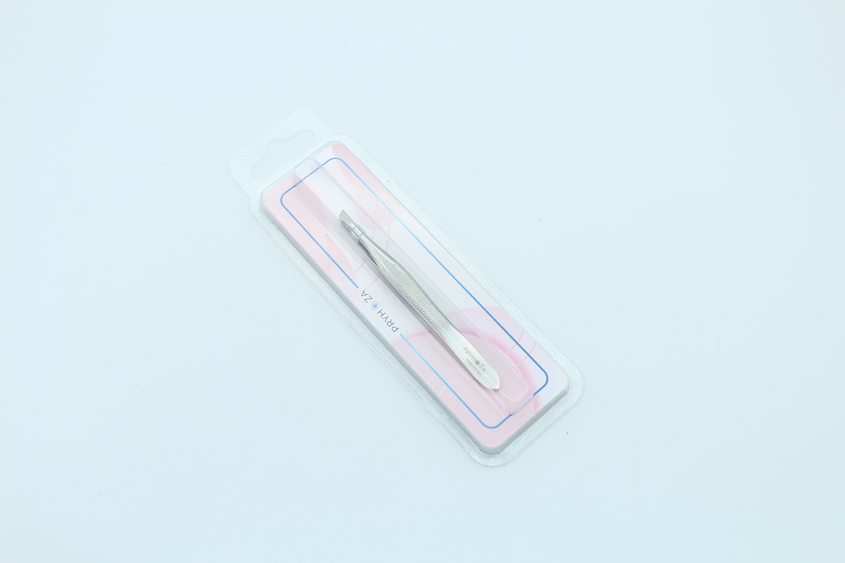 PINCET-02, Пинцет скошенный ручная заточка Pryhoza
