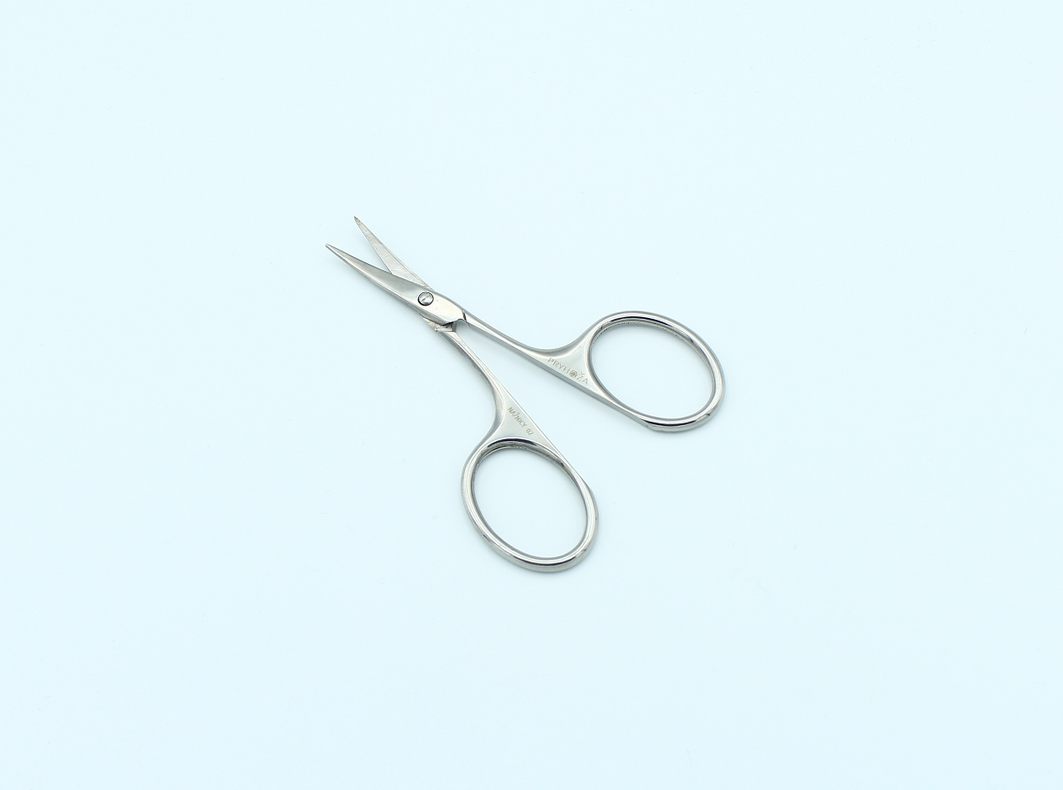 NAZNICY-02, ножницы маникюрные закругленные для ногтей большие кольца Pryhoza