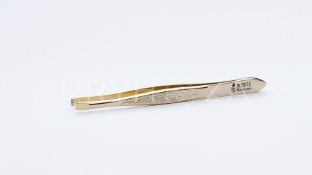 214G Пинцет скошенный с декором Mertz